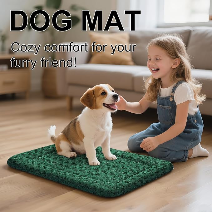 Dog Bed Mat – Soft & Comfortable Dog Kennel Pad for Crate – Durable Crate Bed & Mat for Dogs & Cats – Ideal for Crate, Kennel, and Home Use