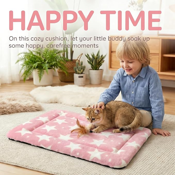 Cat & Dog Bed Mat - Reversible Dog Crate Bed Mats, Soft & Breathable Kennel Pad, Durable Crate Bed for Extra Small Dogs & Cats