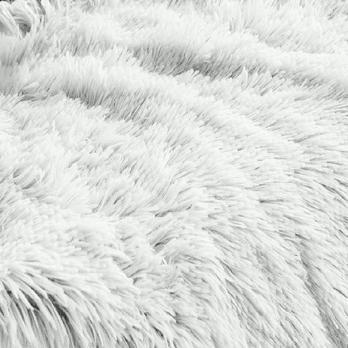 Best Friends by Sheri The Original Calming Donut Dog Bed for Large Dogs up to 100 lbs, Shag Faux Fur, Frost Gray, Large, 36" x 36"