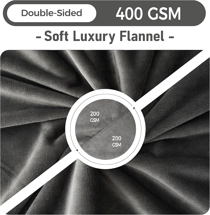 Waterproof Pet Blanket for Small Dogs and Cats | Reversible Flannel Fleece Throw Blanket for Sofa Couch Puppy Leakproof, Washable Furniture Protector 30"x40",Dark Grey