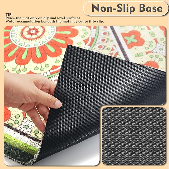 Jumbo Cat Litter Mat Catcher 35"x24" | Ultra-Absorbent Litter Box Rug with PVC Mesh | Non-Slip Cat Rug for litter box, Washable Kitty Litter Mat For Indoor,Garden