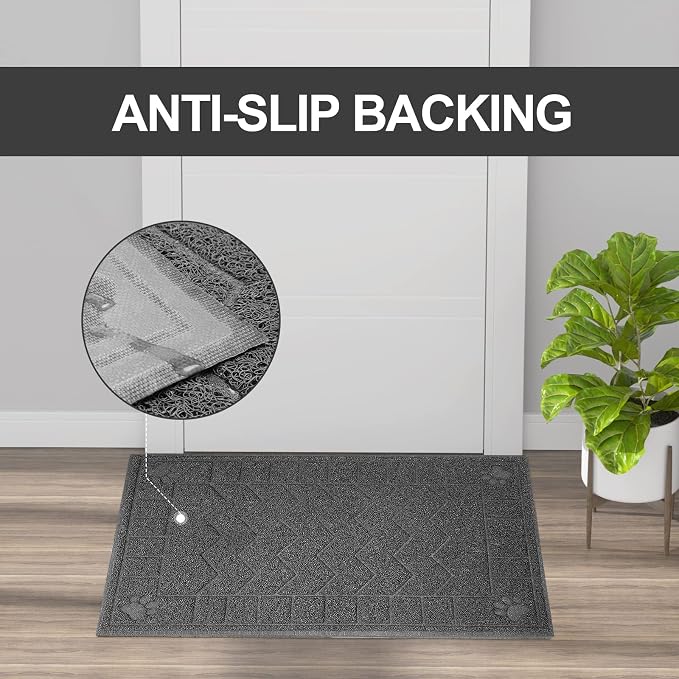 Cat Litter Mat, Litter Trapping Mat Soft on Kitty Paws, 47" x 35" Kitten Litter Box Mat for Cleaner Floors, Waterproof, Easy Clean, Durable XL Large Size Cat Litter Pad for Kitten.