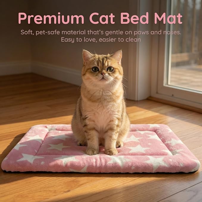 Cat & Dog Bed Mat - Reversible Dog Crate Bed Mats, Soft & Breathable Kennel Pad, Durable Crate Bed for Extra Small Dogs & Cats