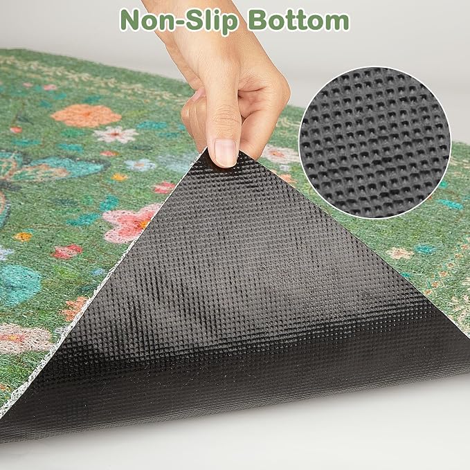 Unicorn Catcher 40"x30" Cat Litter Mat Non-Slip Washable Litter Box Mat | High-Density PVC Litter Catcher Mat Efficiently Traps Scattered Litter From Paws To Keep Floors Clean