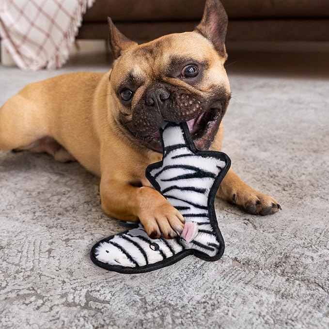 SHARLOVY No Stuffing Dog Toys Crinkle Squeaky, Long Lasting Chews for Aggressive, Durable Plush Dog Puppy Chew Toys for Teething, with 6 Tough Layers for Small Medium Large Breed-5pack,Large