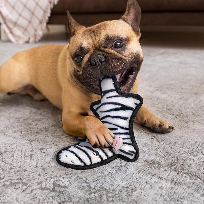 SHARLOVY No Stuffing Dog Toys Crinkle Squeaky, Long Lasting Chews for Aggressive, Durable Plush Dog Puppy Chew Toys for Teething, with 6 Tough Layers for Small Medium Large Breed-2 Pack,Medium