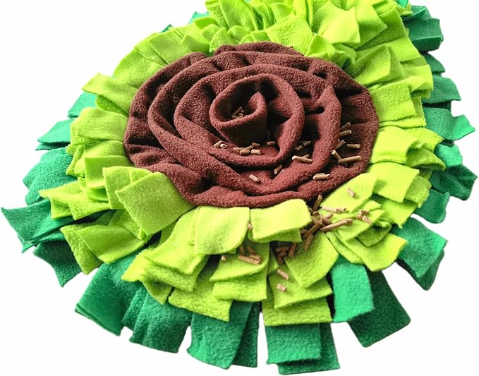 Dog Snuffle Mat Fleece Foraging Fruit Design Mats Small Animals Interactive Feeding Toy Anti Slip Slow Feeder Pet Treat Dispenser for Dogs Rabbits Guinea Pigs (Avocado)