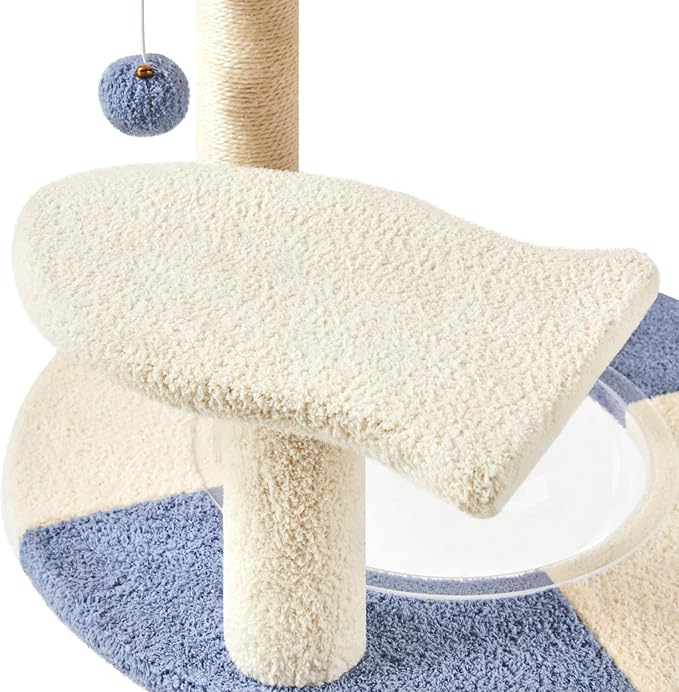 Topeakmart 35in Cat Tree Cat Tower Furniture w/Dangling Ball Platform Perch and Scratching Post for Kittens Cats