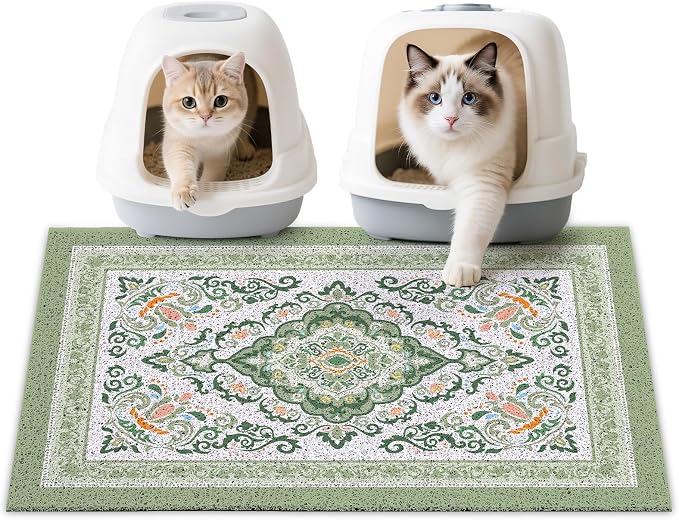 Unicorn Catcher 33"x22" Cat Litter Mat Non-Slip Washable Litter Box Mat | High-Density PVC Litter Catcher Mat Efficiently Traps Scattered Litter From Paws To Keep Floors Clean