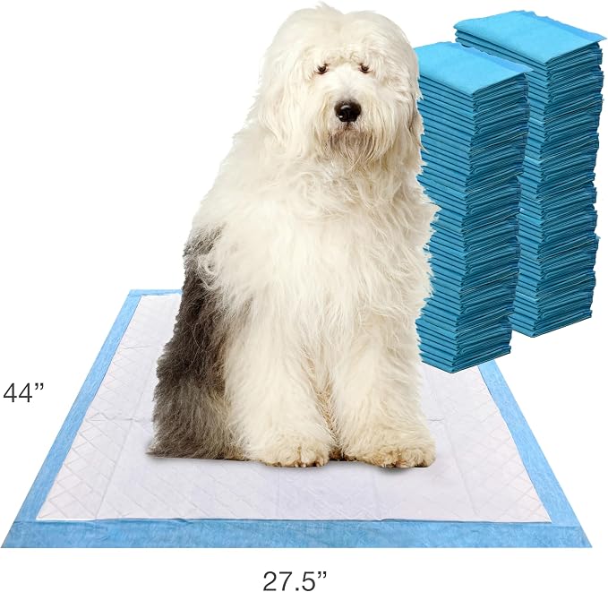 Four Paws Wee-Wee Superior Performance Pee Pads for Dogs with Runoff Barrier Edge Guard Protection, Puppy & Dog Potty Training Pads, Housebreaking Pet Supplies, 27.5" x 44" (100 Count)