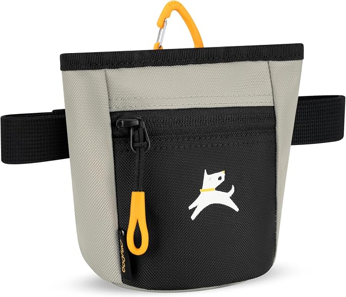 Goodie Treat Bag, Dog Treat Training Pouch | Magnetic Closure | 3 Ways to Wear | Hands-Free Waist Belt | Water-Resistant Recycled Vegan Fabric (Wasabi Stone)
