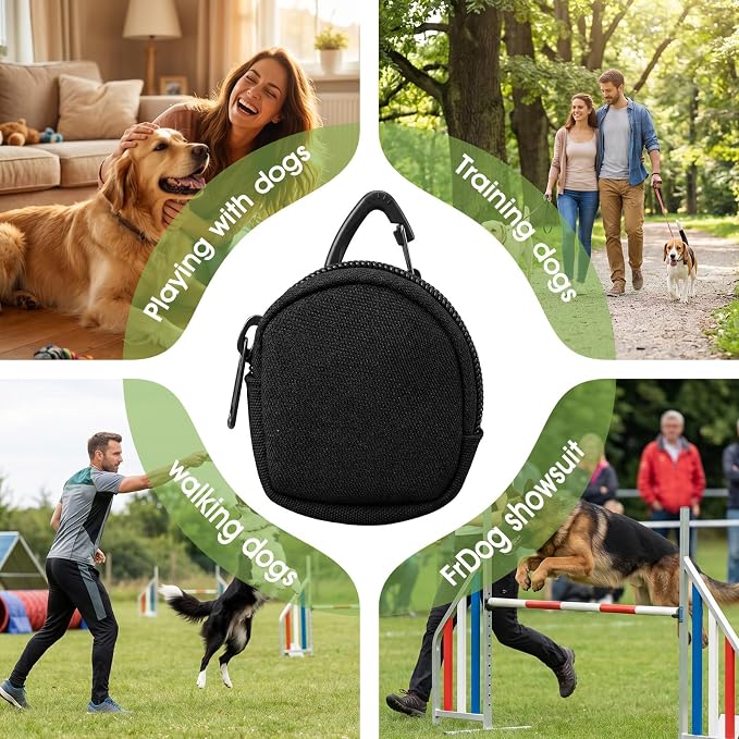 2Pcs Dog Treat Pouch for Pet Training Treat Pouch for Leash Dog | Small Treats Bag with Carabiner Walking Bag Snack Pocket as Reward Dog Snack Bag for Travel or Outdoor Use
