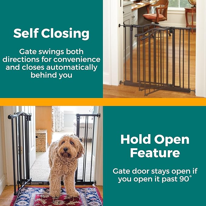 MYPET Windsor Arch Gate Extension: 13.5 Inch Pet Gate Extension; Add Up to 3 Extenders, Matte Bronze