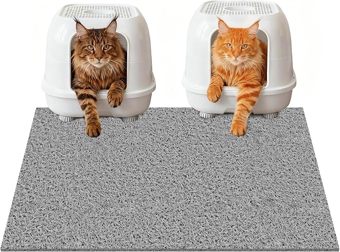 Jumbo Cat Litter Mat Catcher 35"x24" | Ultra-Absorbent Litter Box Rug with PVC Mesh | Non-Slip Cat Rug for litter box, Washable Kitty Litter Mat For Indoor,Garden