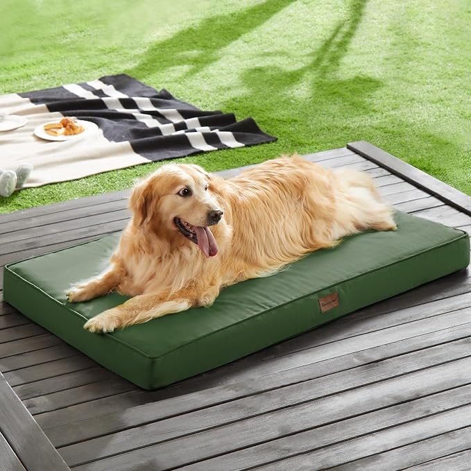 BFPETHOME Outdoor Waterproof Dog Bed for Large Dogs, Washable Cover, 36" | Outdoor & Indoor Use, Waterproof, For Medium, Large, Extra Large Dogs, Orthopedic, Egg Crate Foam, Up to 60 lbs