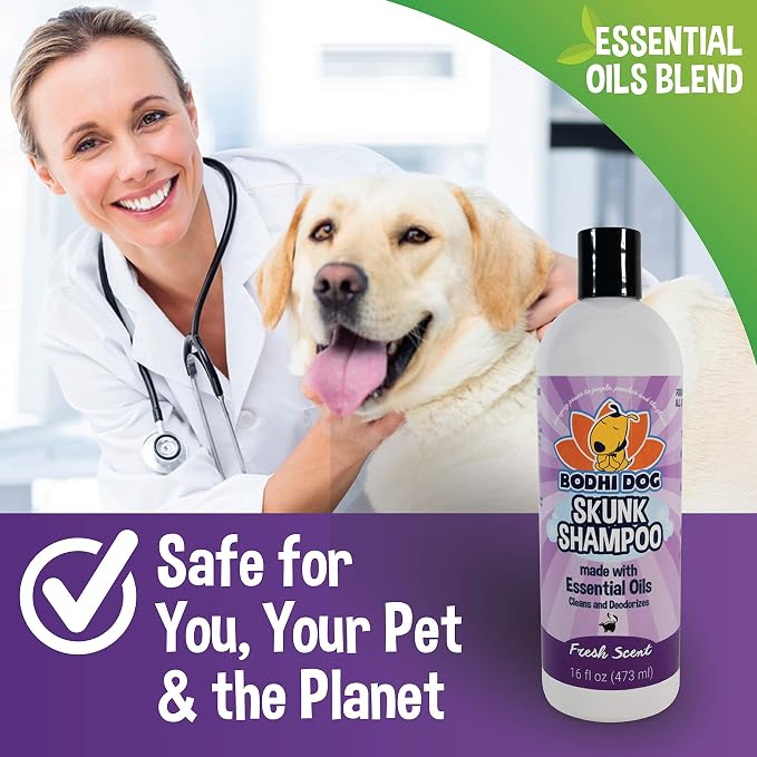 Bodhi Dog Skunk Shampoo | Skunk Smell Odor Remover Cleans & Deodorizes Using Essential Oils for Dogs & Cats | Made in USA | 16oz (473ml) (Pack of 2)