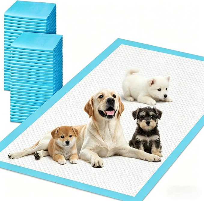 XXXXL Puppy Pee Pads for Dogs 36"x55" 50 Count, Extra Large Dog Pee Pads, Leak-Proof & Super Absorbent Dog Pee Pads, Thicken Disposable Potty Pads Puppy Training Pads for Cats Rabbits