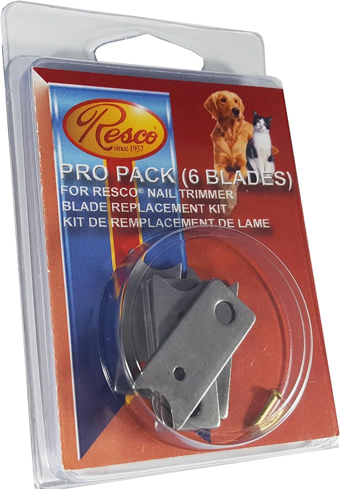 Resco Pro Pack, 6 Blade Replacement Nail Clipper Blades, Fits in All Resco Guillotine Trimmers