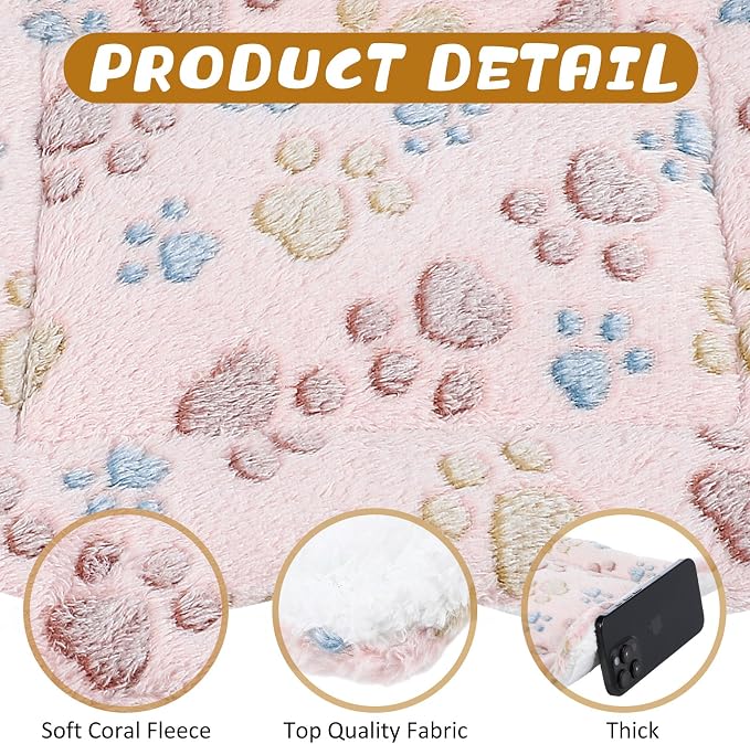4 Pack Soft Pet Bed Mat Small Dog Crate Fleece | Tuanse Soft Pet Beds Mat Small Dog Crate Fleece,13 X 10 Inches,Light Brown