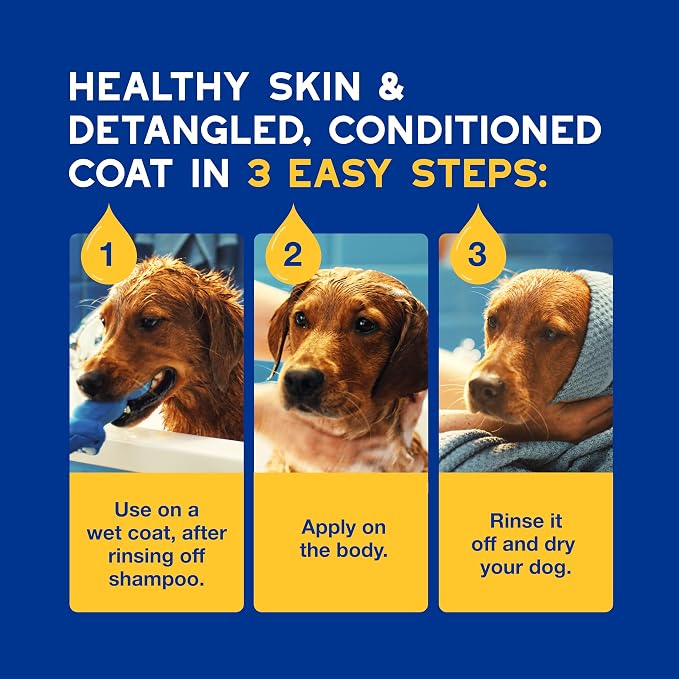 DOUXO SPA Oatmeal Dog Conditioner, 16 fl oz | Detangles and Moisturizes, Leaves the Coat Soft, Silky and Radiant, Ultra-Safe Skin-Friendly Formula