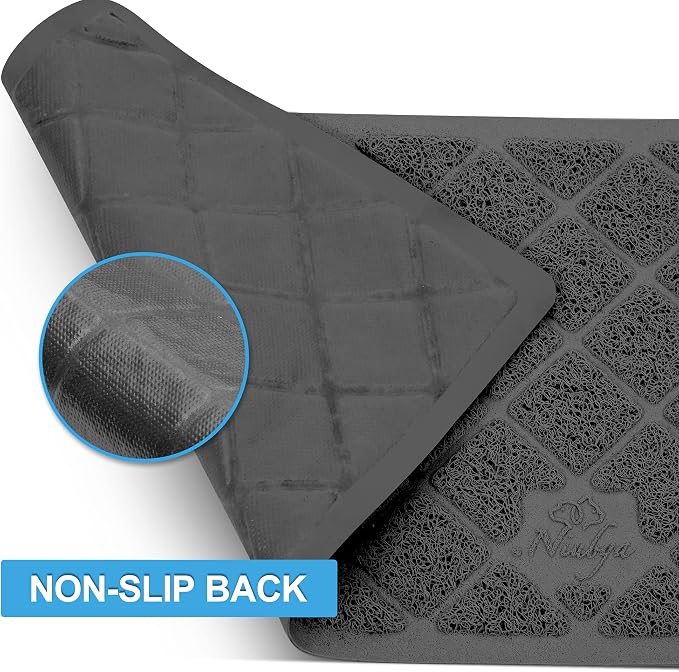 Niubya Premium Cat Litter Mat, Litter Box Mat with Non-Slip and Waterproof Backing, Litter Trapping Mat Soft on Kitty Paws and Easy to Clean, Cat Mat Traps Litter from Box