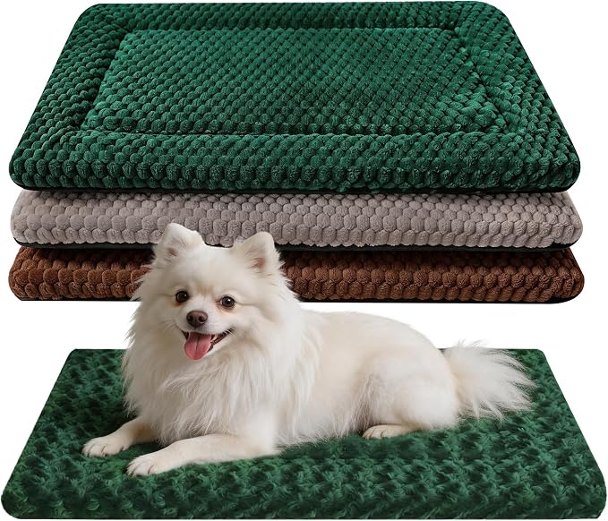 Dog Bed Mat, Reversible Crate Pads for Small/Medium/Large Dogs & Cats Sleeping, Portable & Soft, Dog Beds Crate Pad (Mix, S(24"*18"*1.5")) (Mixed Colors - B-4PCS, S(24"*18"*1.5"))