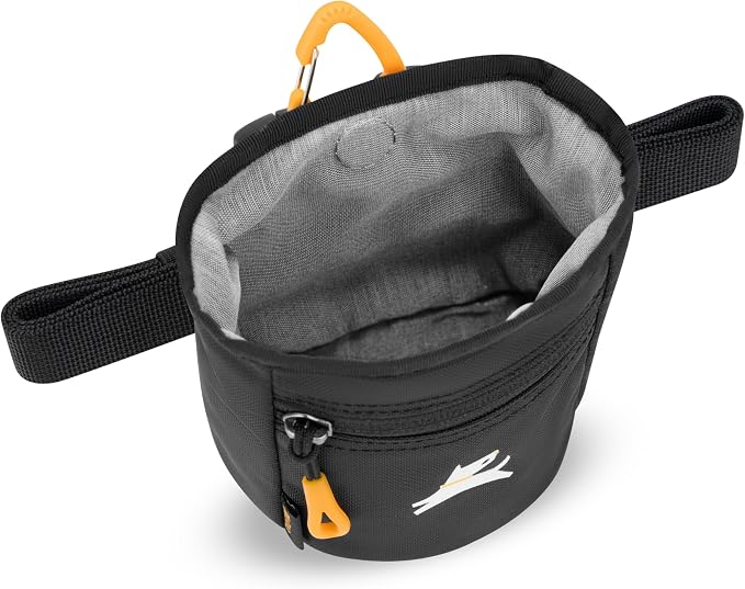 Goodie Treat Bag, Dog Treat Training Pouch | Magnetic Closure | 3 Ways to Wear | Hands-Free Waist Belt | Water-Resistant Recycled Vegan Fabric (Raven S'25)