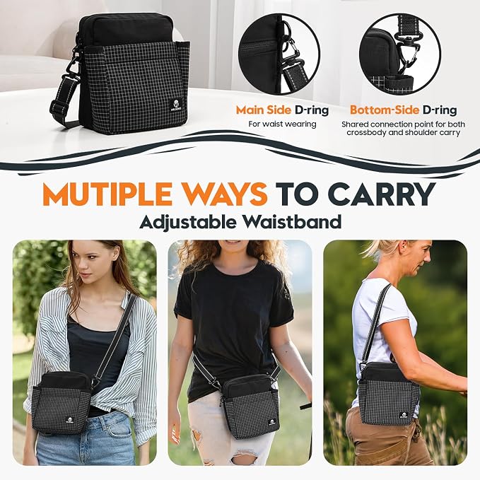 Dog Treat Pouch for Training, Magnetic Dog Walking Bag and Fanny Pack | Large treat pocket with poop bag dispenser, clicker and bowl; hands-free for dog training, walks, park trips and travel