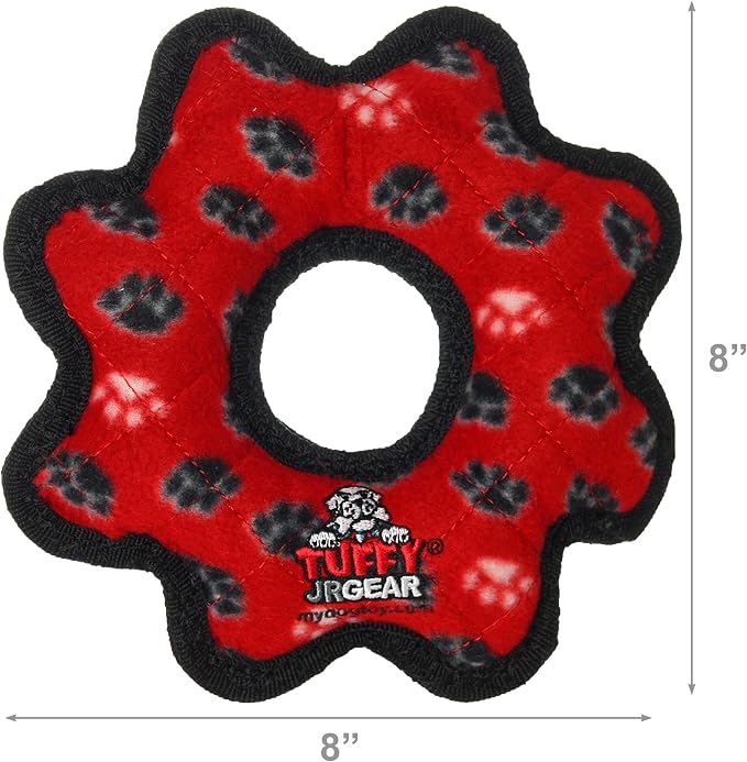 TUFFY® : Gear Ring Dog Toy: Ultra Durable Plush Toy with Multiple Layers & Reinforced Seams, Washable and Floats, Original Construction