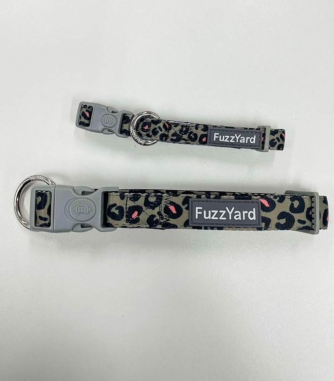 FuzzYard Savanna Dog Collar | Size L | Comfortable Neoprene Pet Collar for Everyday Walking & Training | Ideal Fit for Large Dogs