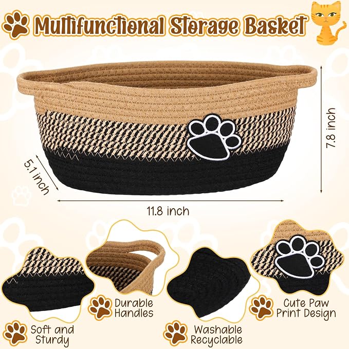 Sosation 70 Pcs Cat Easter Storage Basket Gift Toys Set Colorful Indoor Kitten Toy Assortment Including Mice, Rainbow Balls, Crinkle Balls, Springs Instinct Basket for Cats Interactive Play(Simple)
