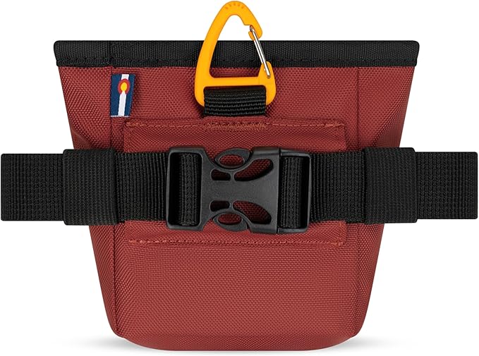 Goodie Treat Bag, Dog Treat Training Pouch | Magnetic Closure | 3 Ways to Wear | Hands-Free Waist Belt | Water-Resistant Recycled Vegan Fabric (Cider)