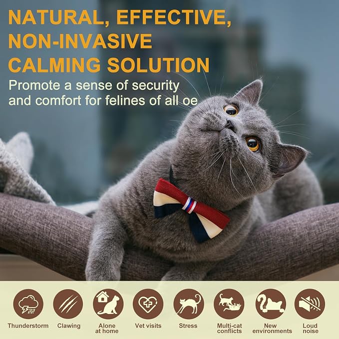 Calming Pheromone Diffuser for Cats, Relieve Anxiety and Stress Calming Diffuser for Cats 3 Refills, Reduce Fighting and Scratching