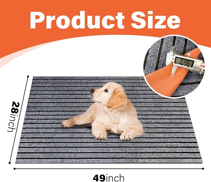 49" X 28" Mat for Under Dog Crate，Pad Dog Crate Mat Liner Floor Protector Washable Absorb Non-Slip Waterproof for Kennel Training, Protects Floors Easy Clean Cuttable (28 * 49inch)
