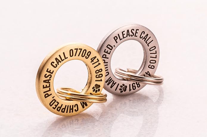 Solid Brass or Stainless Steel, Deep Engraved & Polished Dog/Pet ID Tag