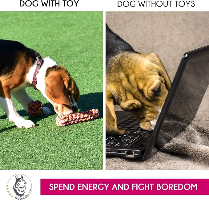 Pets&Goods Rope Chew Toys – 13-Pack Durable Cotton Tug & Teething Set for Puppies & Small Dogs – Washable Rope Toys for Chewing, Fetch & Play