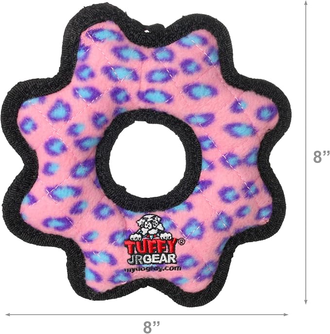 TUFFY® : Gear Ring Dog Toy: Ultra Durable Plush Toy with Multiple Layers & Reinforced Seams, Washable and Floats, Original Construction