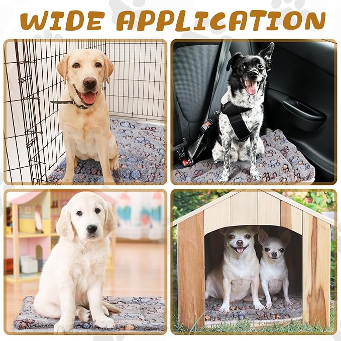 4 Pack Soft Pet Bed Mat Small Dog Crate Fleece | Tuanse Soft Pet Beds Mat Small Dog Crate Fleece,23 X 18 Inches,Gray