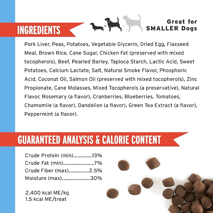 Pet Botanics 10 oz. Pouch Training Reward Mini Soft & Chewy, Beef Flavor, with 500 Treats Per Bag, The Choice of Top Trainers | High-Value Reward for Positive Reinforcement, Only 1.5 Calories Per Treat, 500 Treats Per Bag