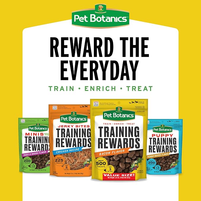Pet Botanics 20 oz. Pouch Training Reward Soft & Chewy, Beef Flavor, with 500 Treats Per Bag, The Choice of Top Trainers (Pack of 12)