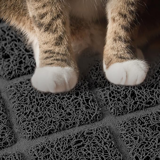 Niubya Premium Cat Litter Mat, Litter Box Mat with Non-Slip and Waterproof Backing, Litter Trapping Mat Soft on Kitty Paws and Easy to Clean, Cat Mat Traps Litter from Box