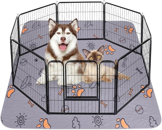 FURTIME Washable Pee Pads for Dogs, Super Absorbent, 1 Pack 72"x72" Purple | Super Absorbent Reusable Training Dog Pads, 100% Waterproof Non-Slip Dog Mat for Whelping, Housebreaking