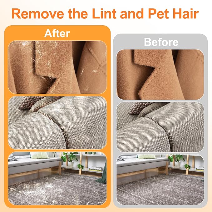 Pet Hair Removal Glove for Cats & Dogs 2PCS, Reusable and Washable Pet Hair Remover Tool for Clothing, Couch, Carpet, Car Seat