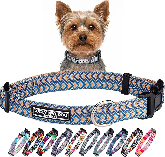Lucky Love Dog Collars, Comfortable, Soft, Cute Dog Collar for Small Dogs, Murphy, X-Small