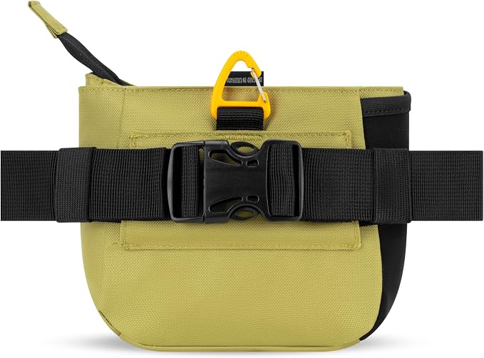 Backcountry Day Bag | Dog Training Treat Pouch | Eco-Friendly Recycled Fabric Fanny Pack with Zipper Closure, Built-in Poop Bag Dispenser & Adjustable Waist Belt (Alchemy)