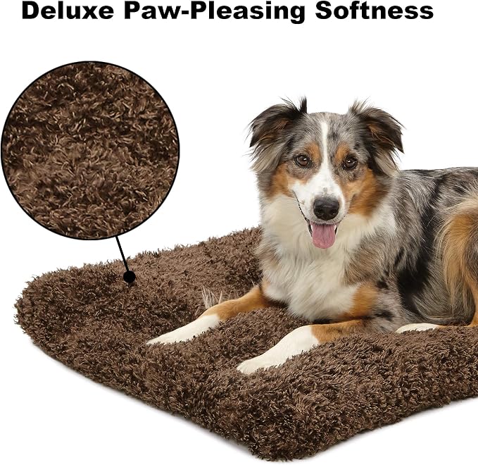 MidWest Homes for Pets XL QuietTime Deluxe Coco Chic Pet Bed, Ultra-Soft & Overstuffed, Machine Washable, Fits 48-inch Crate
