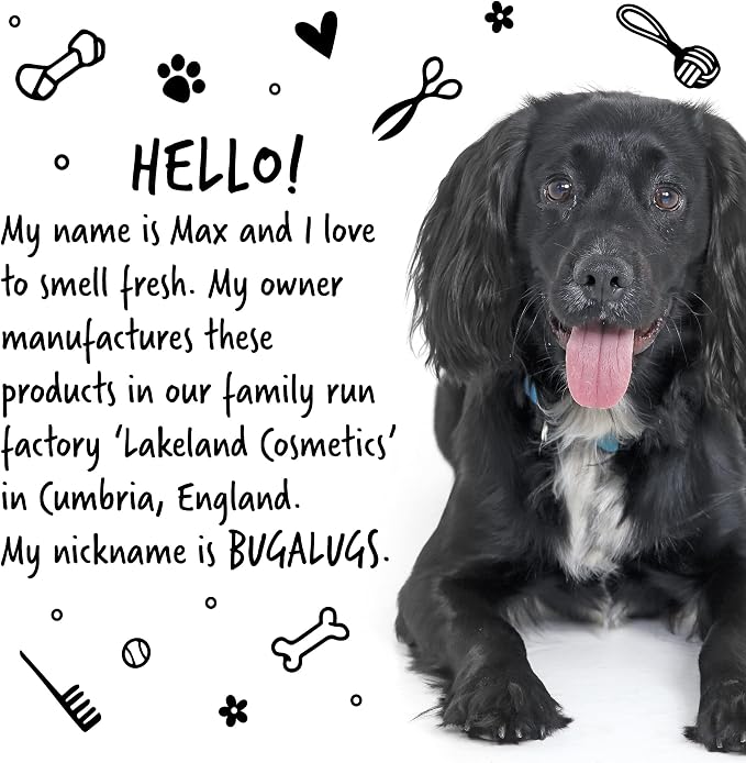 BUGALUGS Oatmeal & Aloe Vera Dog Shampoo Dog Grooming Shampoo Products for Smelly Dogs with Fragrance, Oatmeal Puppy Shampoo, Professional Vegan pet Shampoo & Conditioner