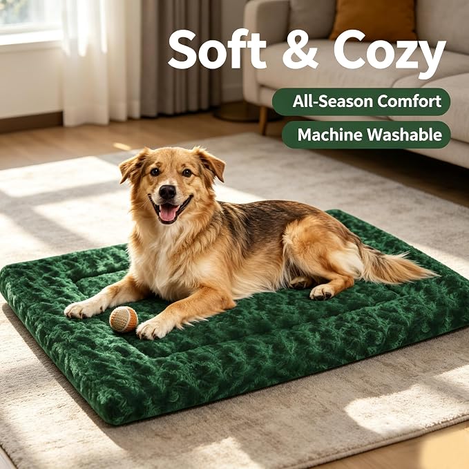 Dog Bed Mat - Dog Crate Pad - Reversible Dog Mat for Pet Comfort - Soft Bed Pads with Dual-Sided Design for All Seasons - Durable, Machine Washable Mat for Crates, Travel, and Home