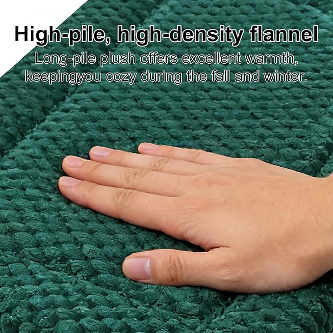 Dog Bed Mat – Soft & Comfortable Dog Kennel Pad for Crate – Durable Crate Bed & Mat for Dogs & Cats (Dark Green, XS(18"*14"*1.5"))
