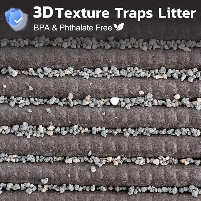 Cat Litter Mat, 40"x25" Jumbo Foam Litter Box Mat | Extra Large Coverage, Soft on Paws, Trimmable Design, BPA-Free Foam, Leak-Proof, Machine Washable, Chocolate Leaf